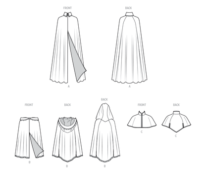 Simplicity S9944 sewing pattern envelope showing costumes