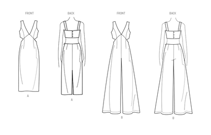 Simplicity S9945 sewing pattern envelope showing dresses