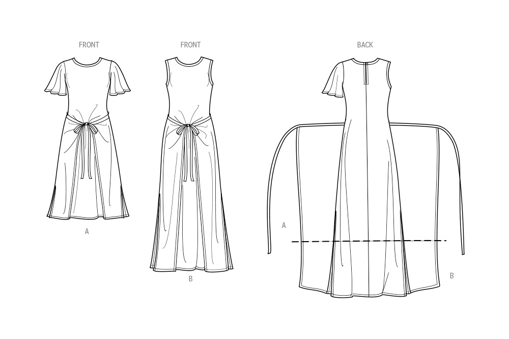 Simplicity S9947 sewing pattern envelope showing dresses
