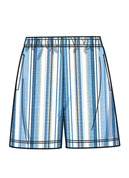 Simplicity S9960 sewing pattern envelope showing T-shirt, shirt and shorts