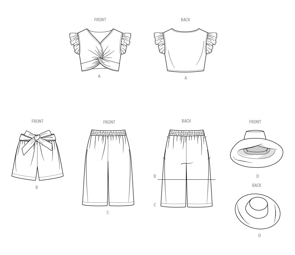 Simplicity S9961 sewing pattern envelope showing children's clothing