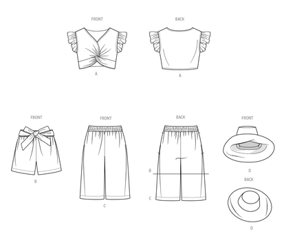 Simplicity S9961 sewing pattern envelope showing children's clothing