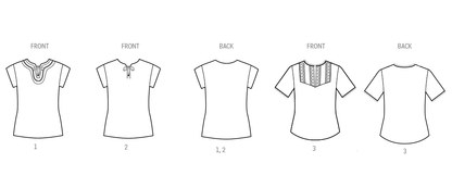 Simplicity S9965 sewing pattern envelope showing vintage garments