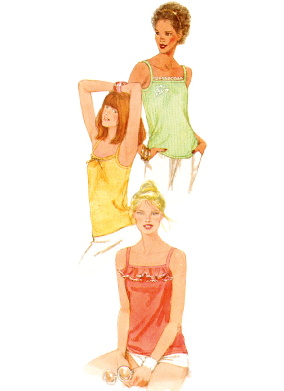 Simplicity S9967 sewing pattern envelope showing vintage garments