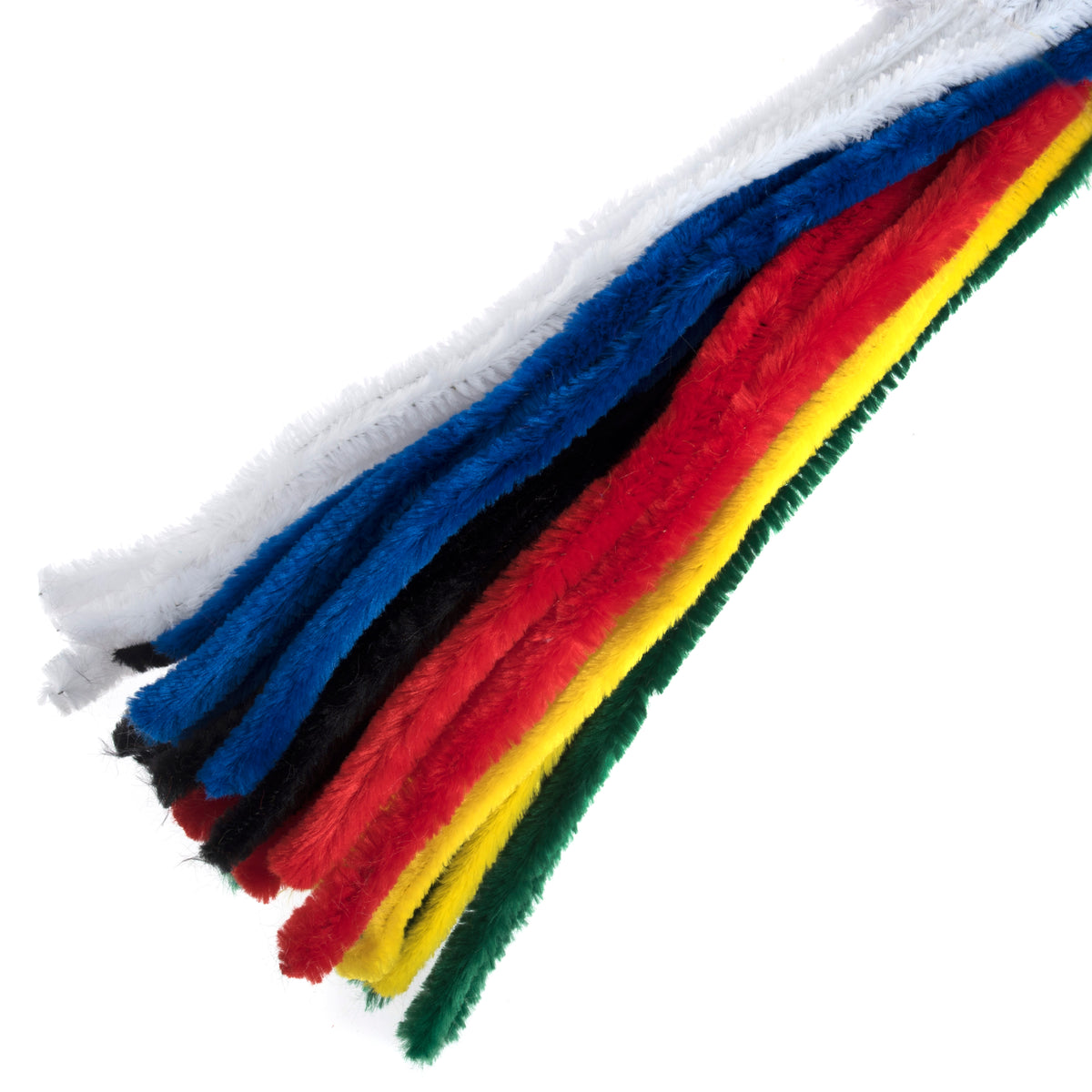 Bundle of assorted colour jumbo chenille stems