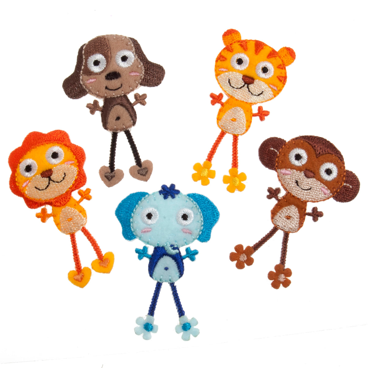 Strip of packaged dangly animal motifs