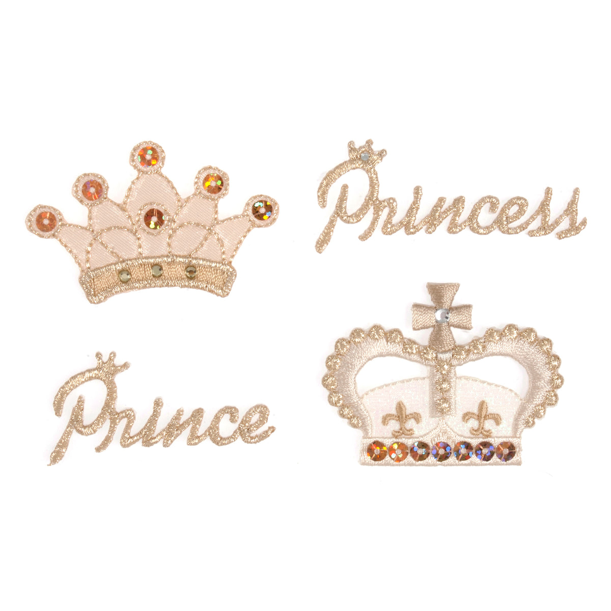Strip of packaged prince and princess motifs