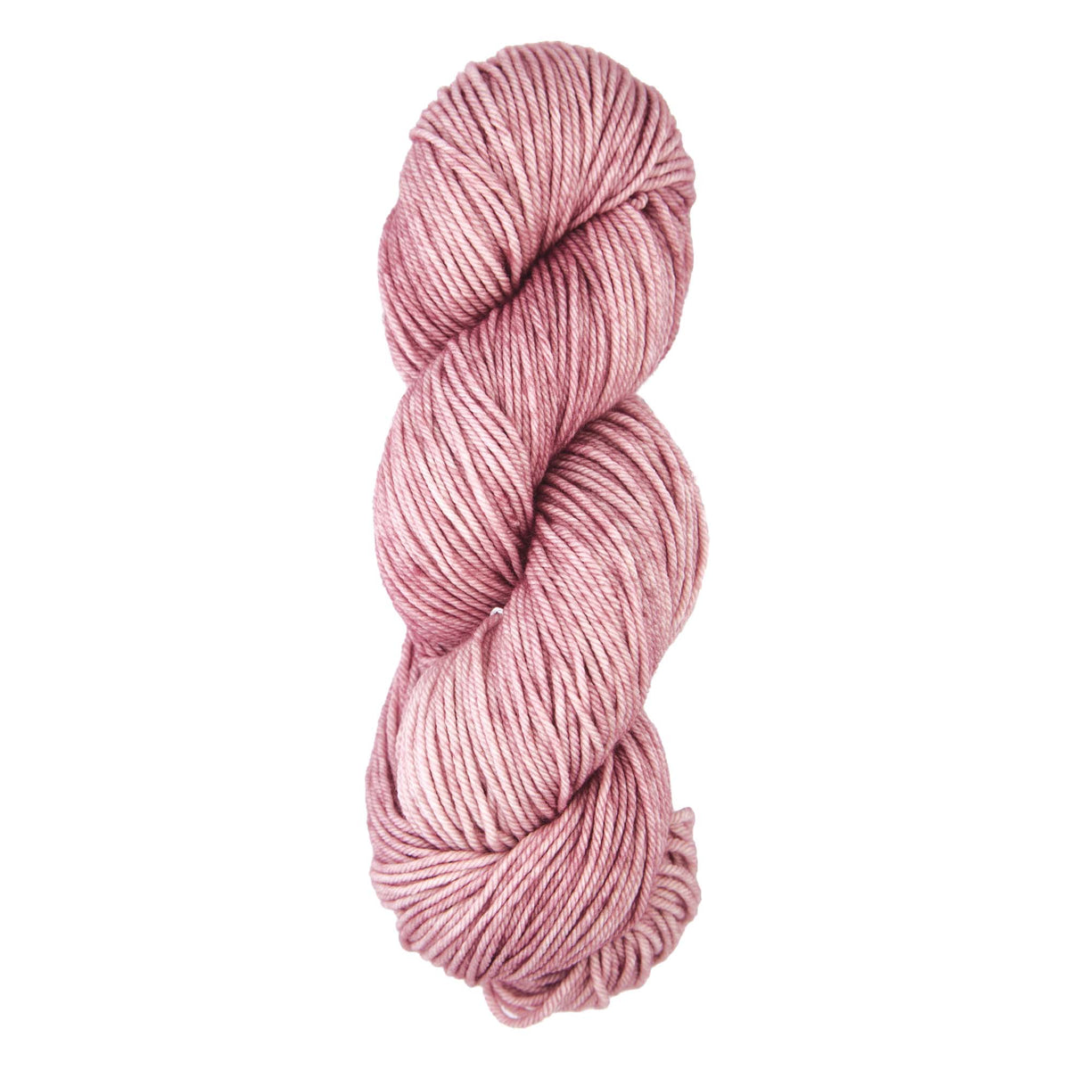 Skein of Symfonie Bella semi-solid merino yarn in Pink Sandstone