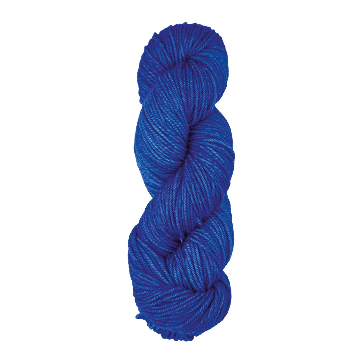 Skein of cobalt blue Bella merino worsted yarn