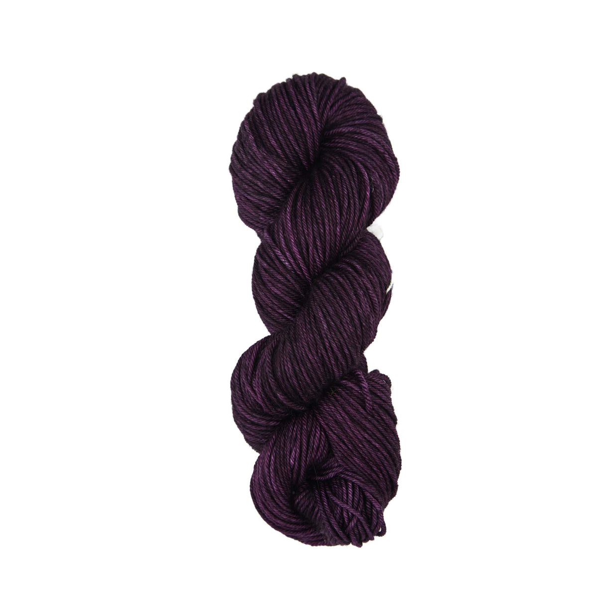 Skein of Symfonie Bella semi-solid merino yarn in Java Plum