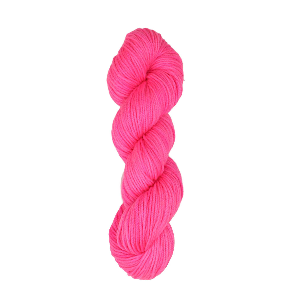 Skein of Symfonie Bella semi-solid merino yarn in Ka-Pow Pink