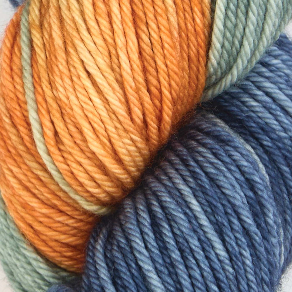 Hand-dyed skein of Symfonie Bella yarn in New York New York