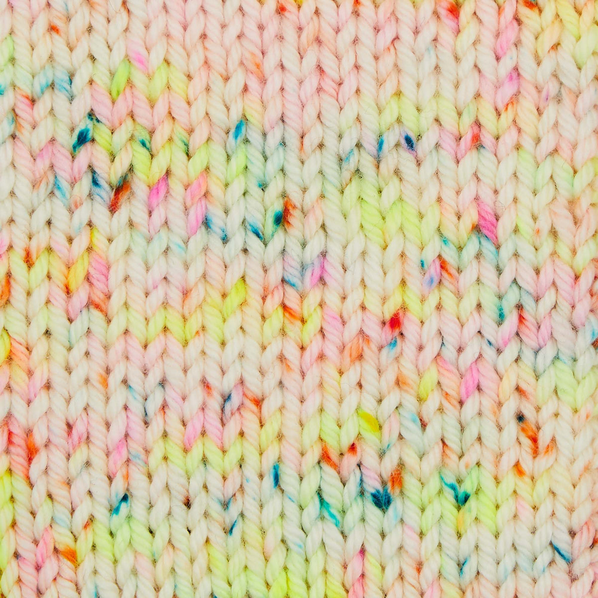 Hand-dyed skein of Symfonie Bella yarn in Neon Confetti