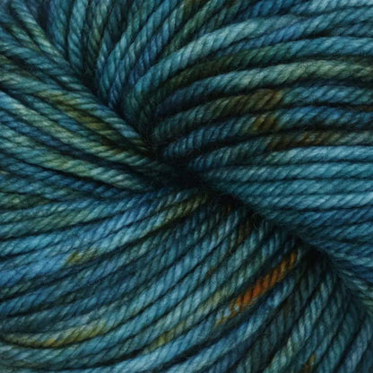Skein of Symfonie Bella variegated merino yarn in Gulf Coast