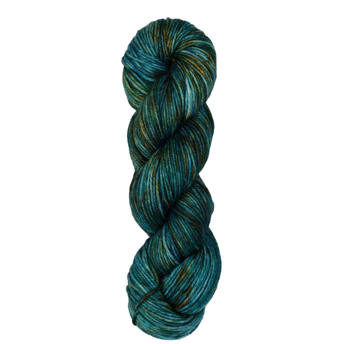 Skein of Symfonie Bella variegated merino yarn in Gulf Coast