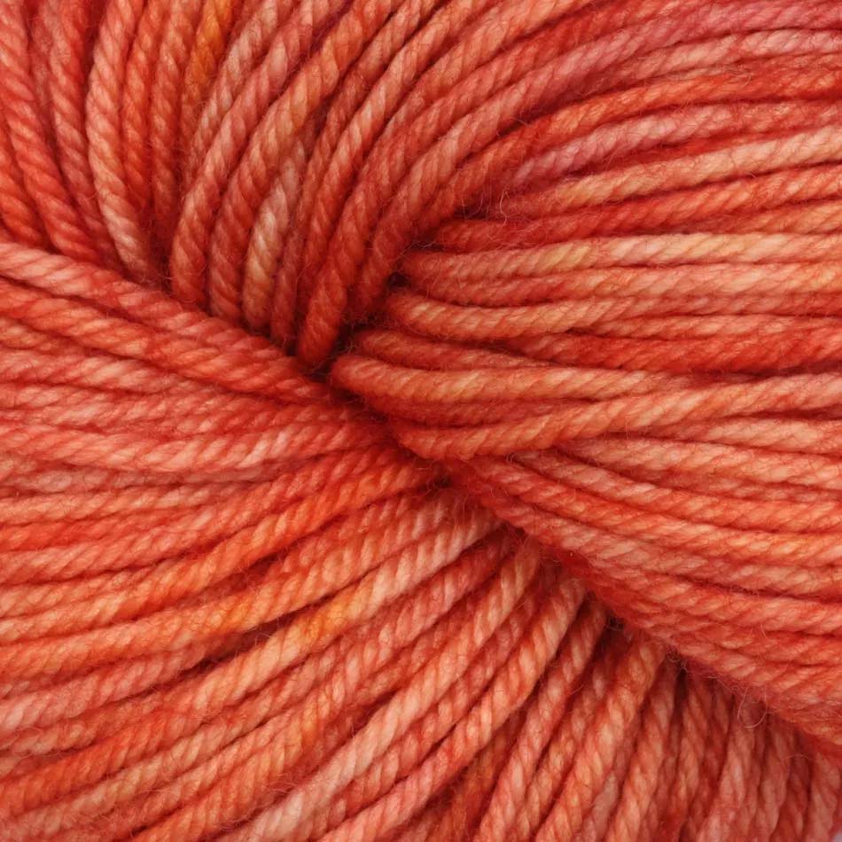 Skein of Symfonie Bella variegated merino yarn in Apricot
