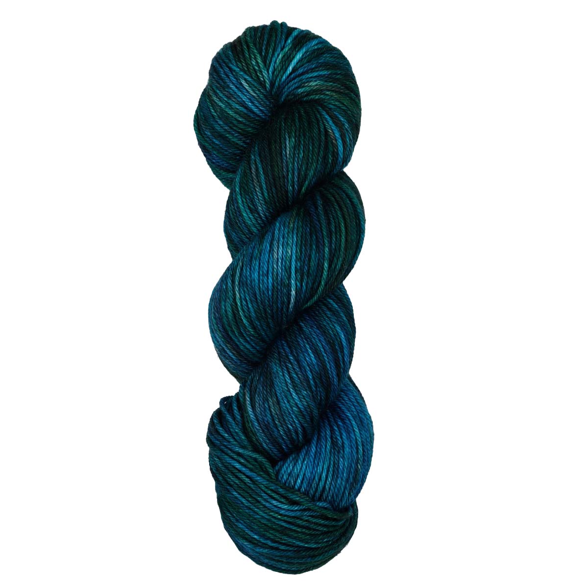 Hand-dyed skein of Symfonie Bella yarn in Tucson Teal