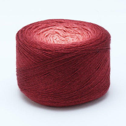 Hand-dyed cake of Symfonie Diva yarn in Winewash