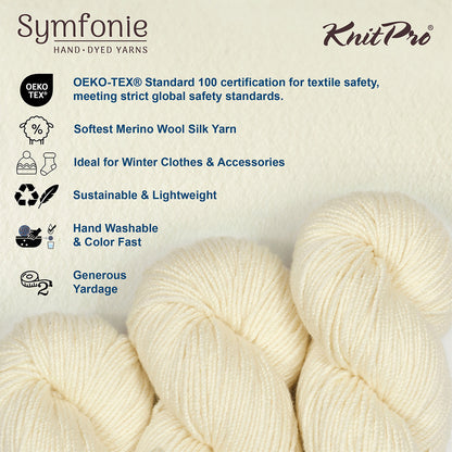 100g skein of Symfonie Luna yarn in Moonlight