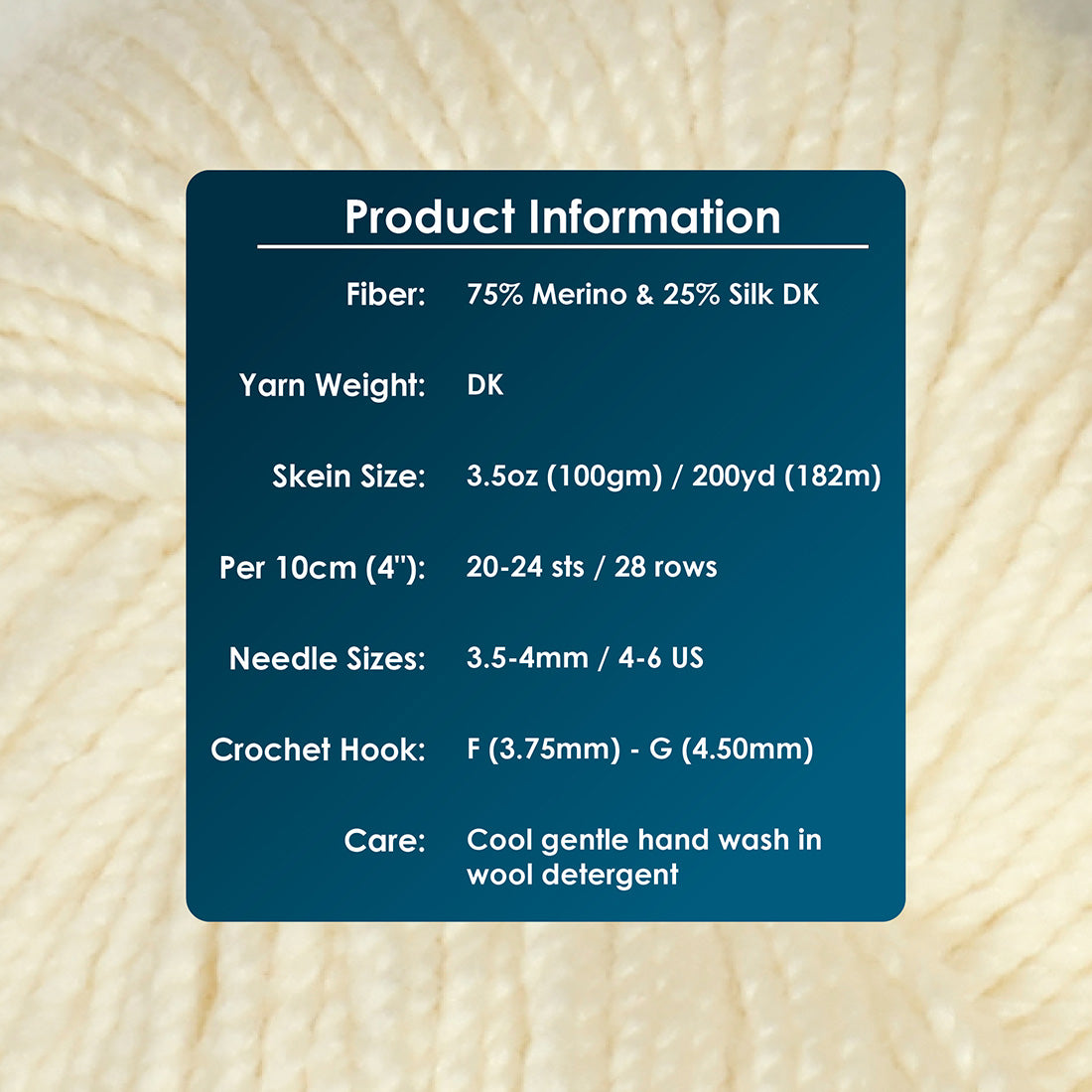 100g skein of Symfonie Luna yarn in Moonlight