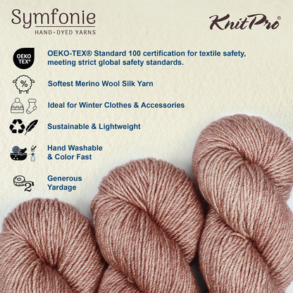 100g skein of Symfonie Luna yarn in Pink Pearl