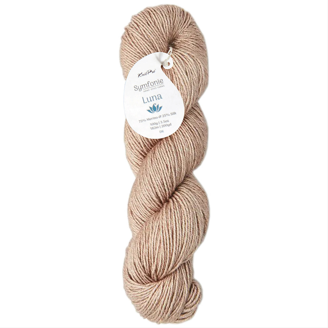 100g skein of Symfonie Luna yarn in Pink Pearl