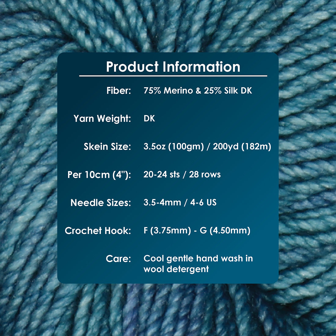 100g skein of Symfonie Luna yarn in Skylight