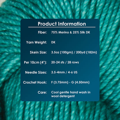 100g skein of Symfonie Luna yarn in Turquoise