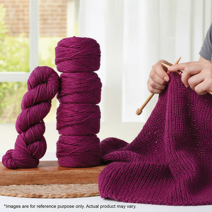 100g skein of Symfonie Luna yarn in Rubelite