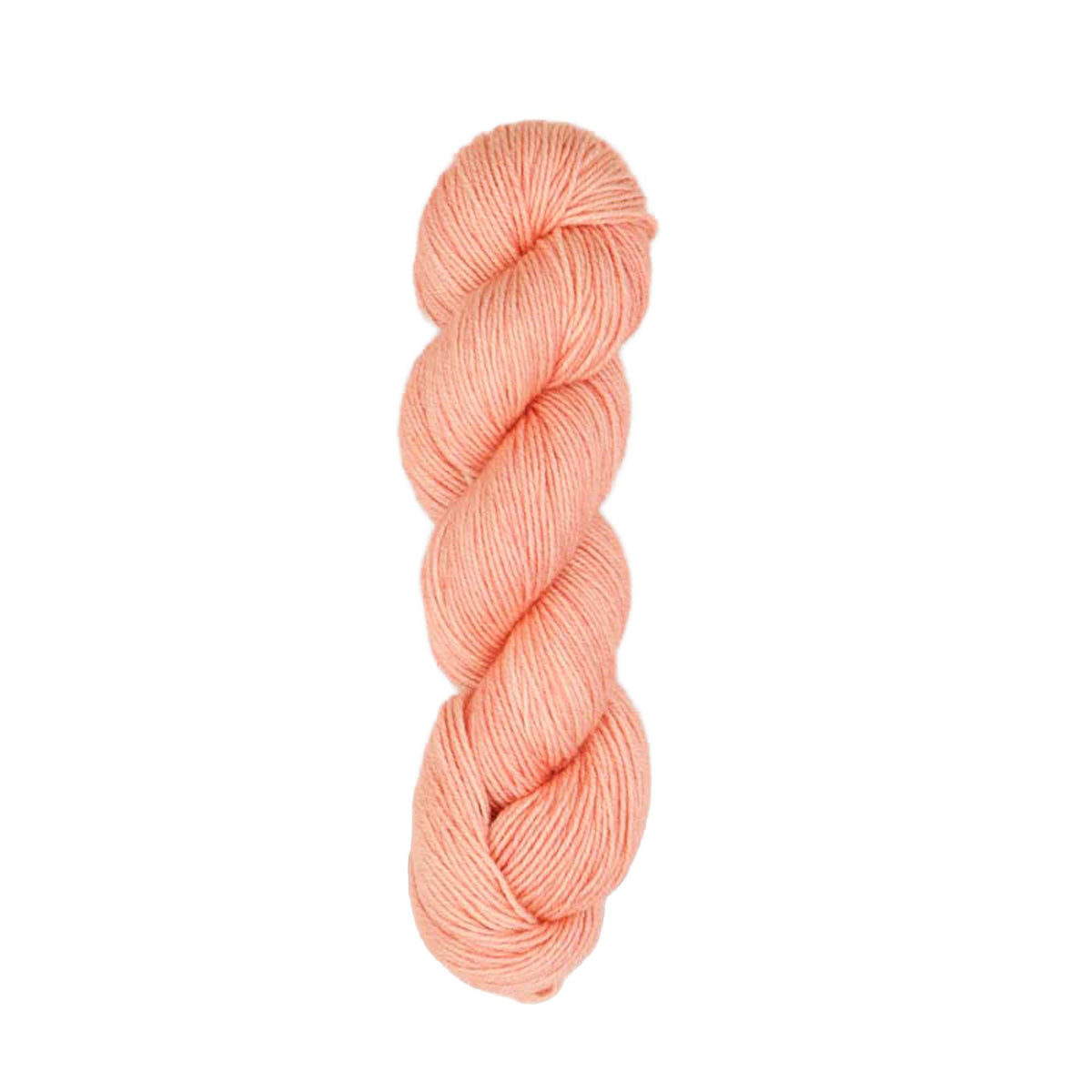 Hand-dyed skein of Symfonie Luna yarn in Coral Cloud