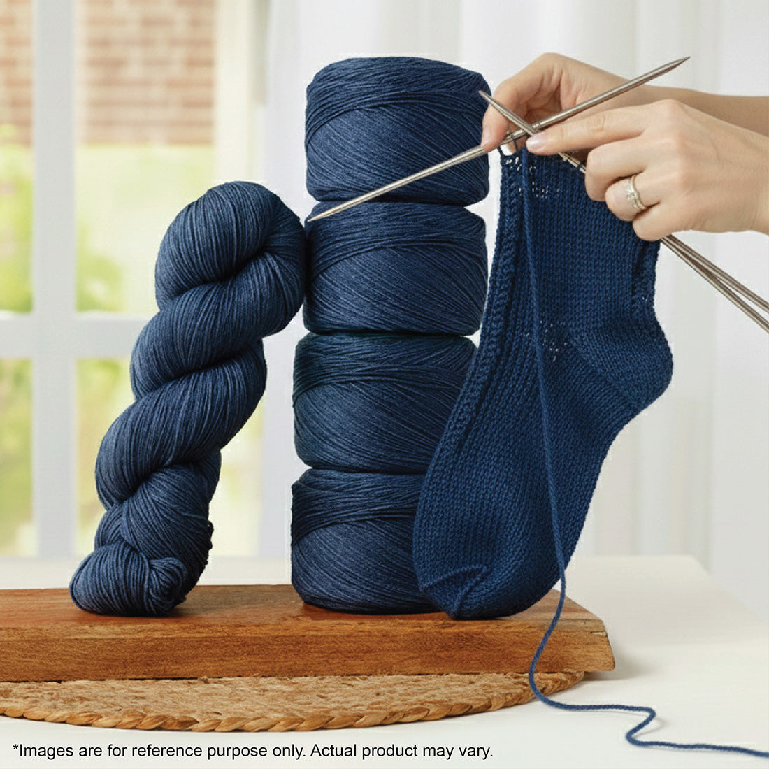 Skein of Symfonie Yarns Terra sock yarn in Jodhpur Blue