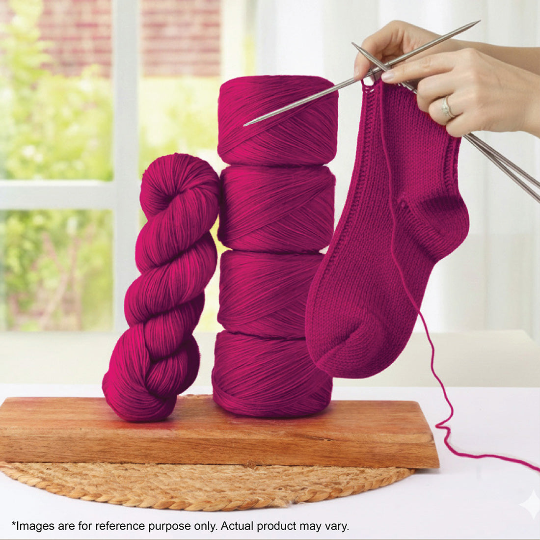 Skein of Symfonie Yarns Terra sock yarn in Pink Mauve