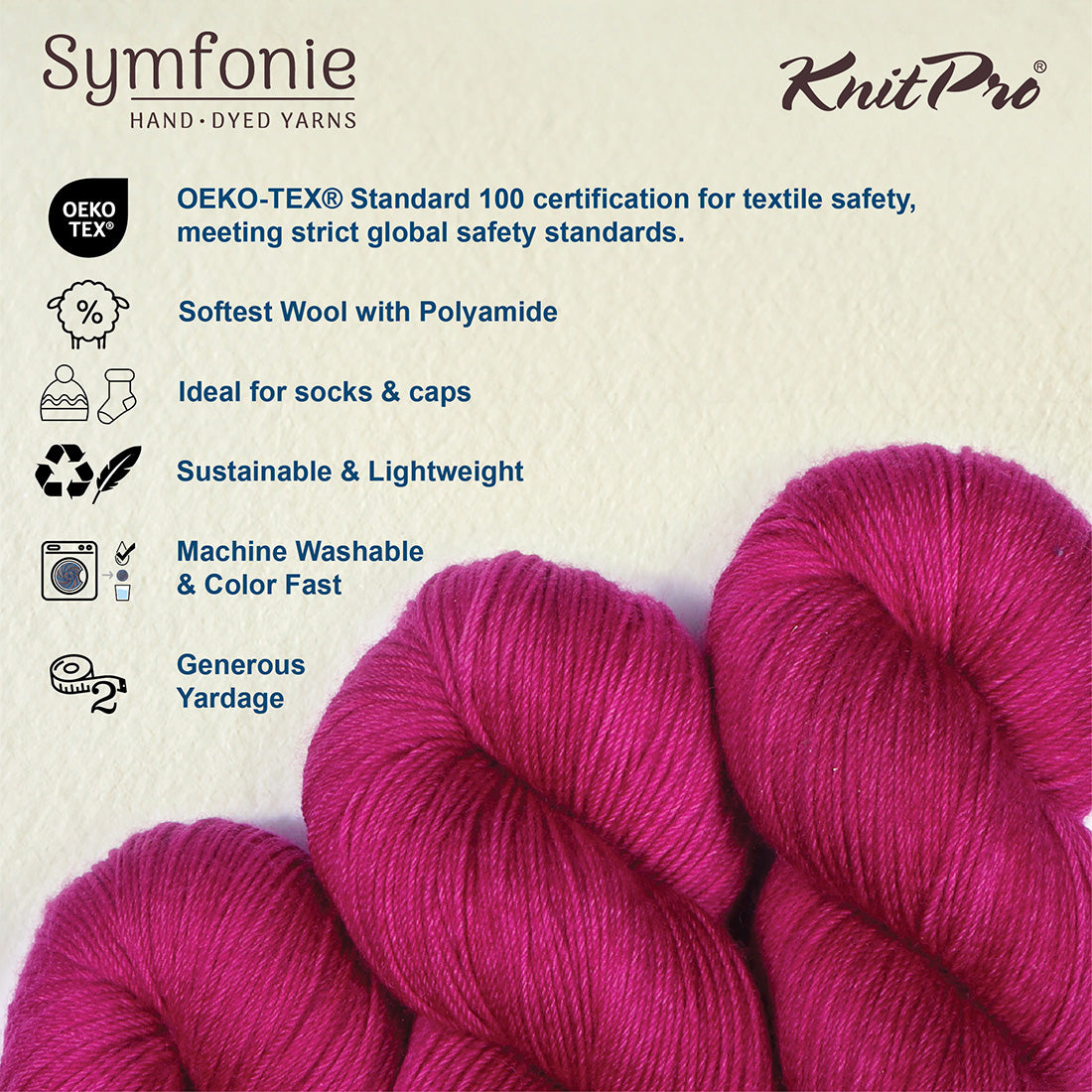 Skein of Symfonie Yarns Terra sock yarn in Pink Mauve
