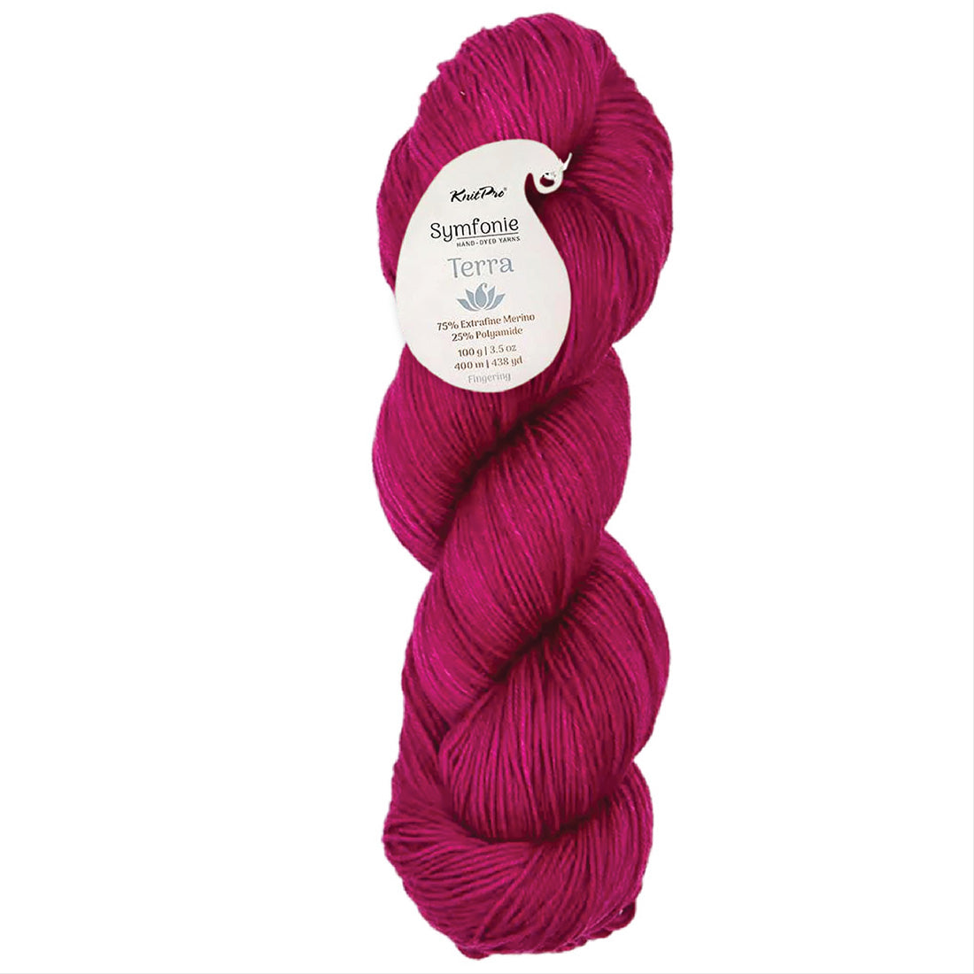 Skein of Symfonie Yarns Terra sock yarn in Pink Mauve