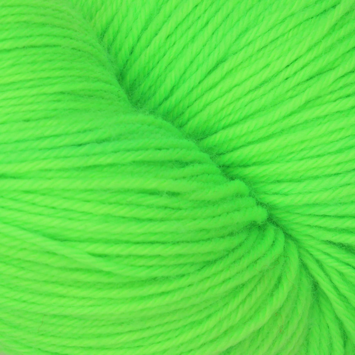 Skein of Symfonie Yarns Terra sock yarn in Electric Lime