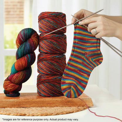 Skein of Symfonie Terra sock yarn in Party Lights