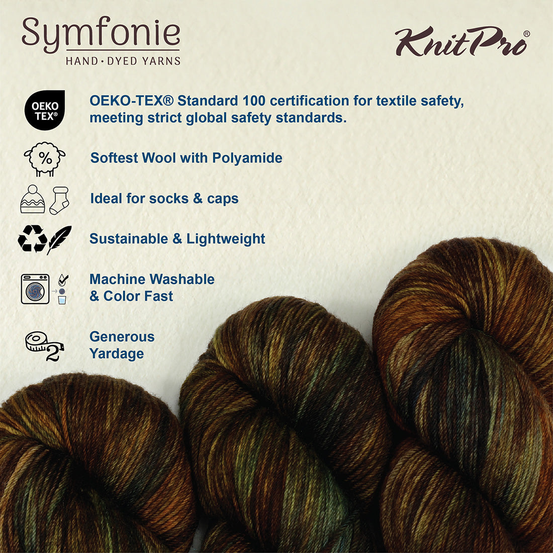 Skein of Symfonie Terra sock yarn in Wilderness