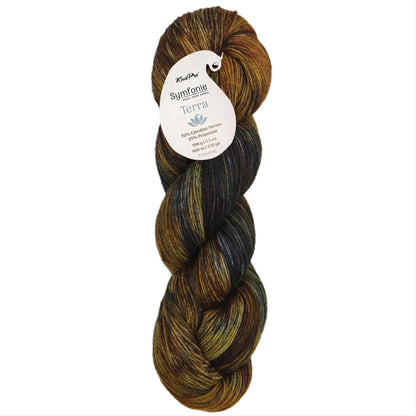 Skein of Symfonie Terra sock yarn in Wilderness