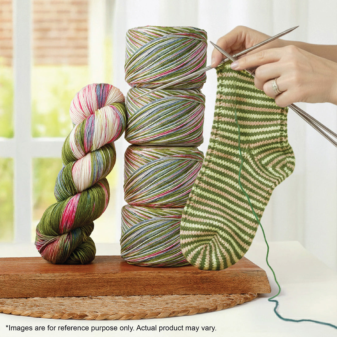 Skein of Symfonie Terra sock yarn in Summer Romance