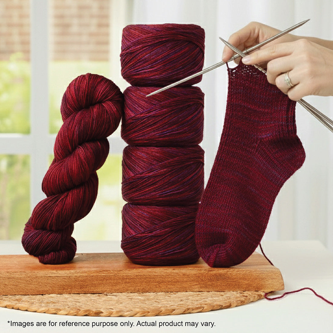 Skein of Symfonie Terra sock yarn in Valentine