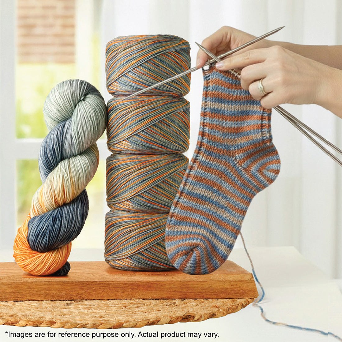 Skein of Symfonie Terra sock yarn in New York New York