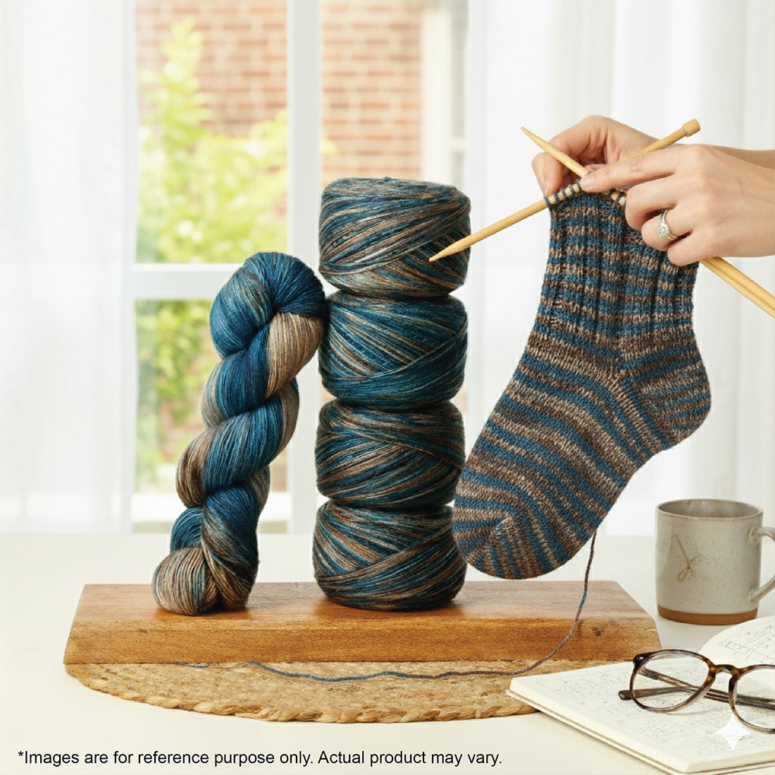 Skein of Symfonie Yarns Terra sock yarn in Cabin In The Woods