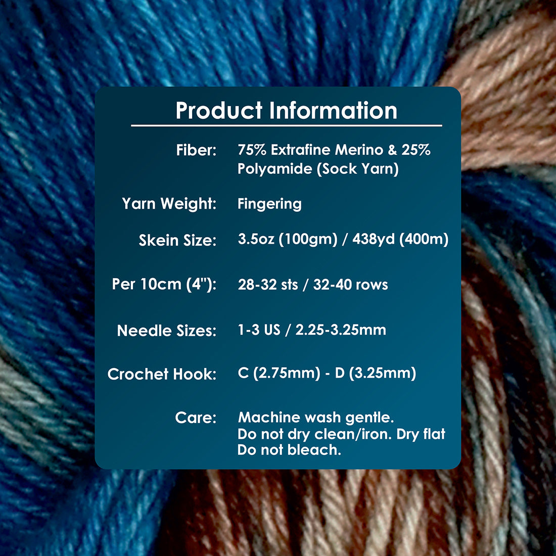 Skein of Symfonie Yarns Terra sock yarn in Cabin In The Woods