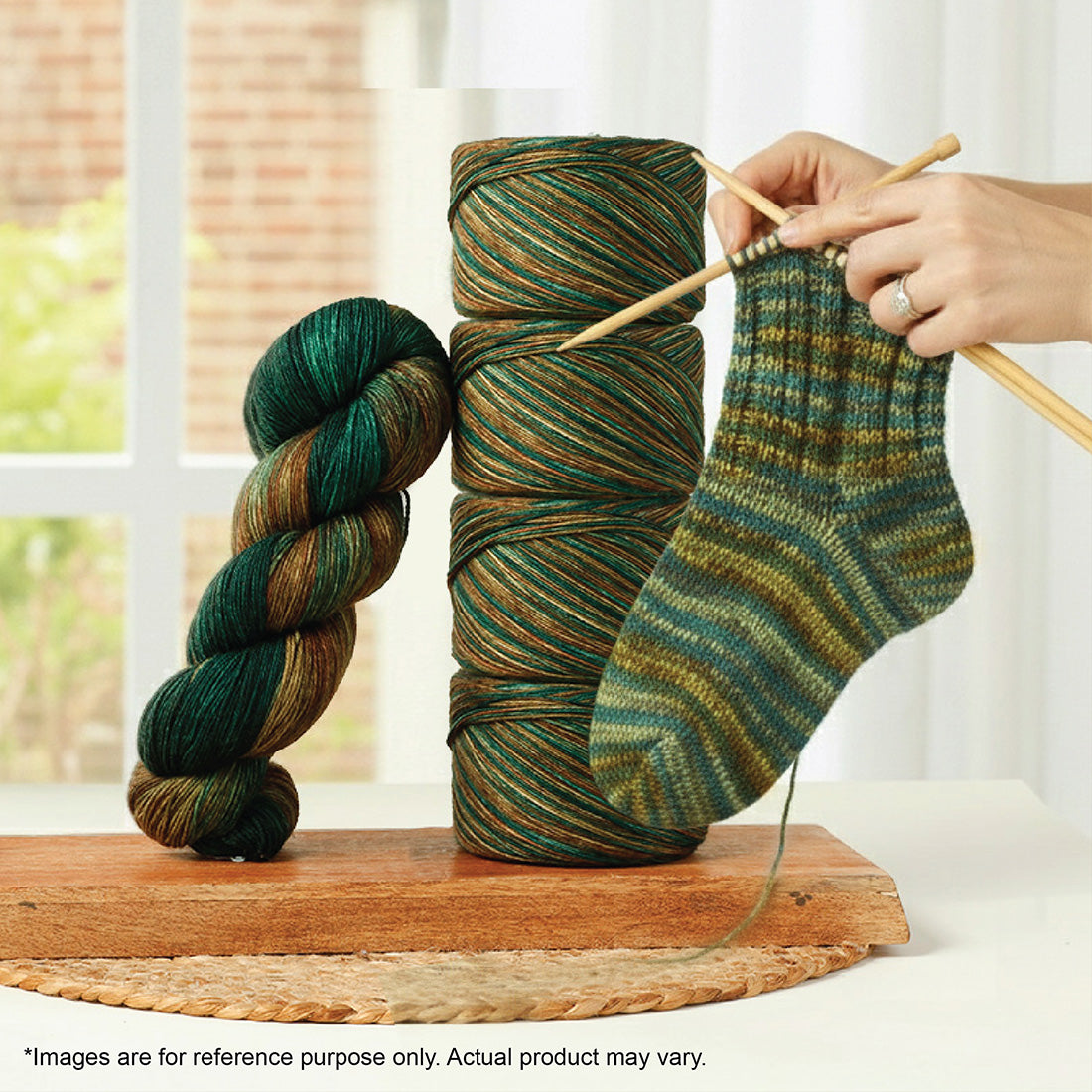 Skein of Symfonie Terra sock yarn in Himalayas