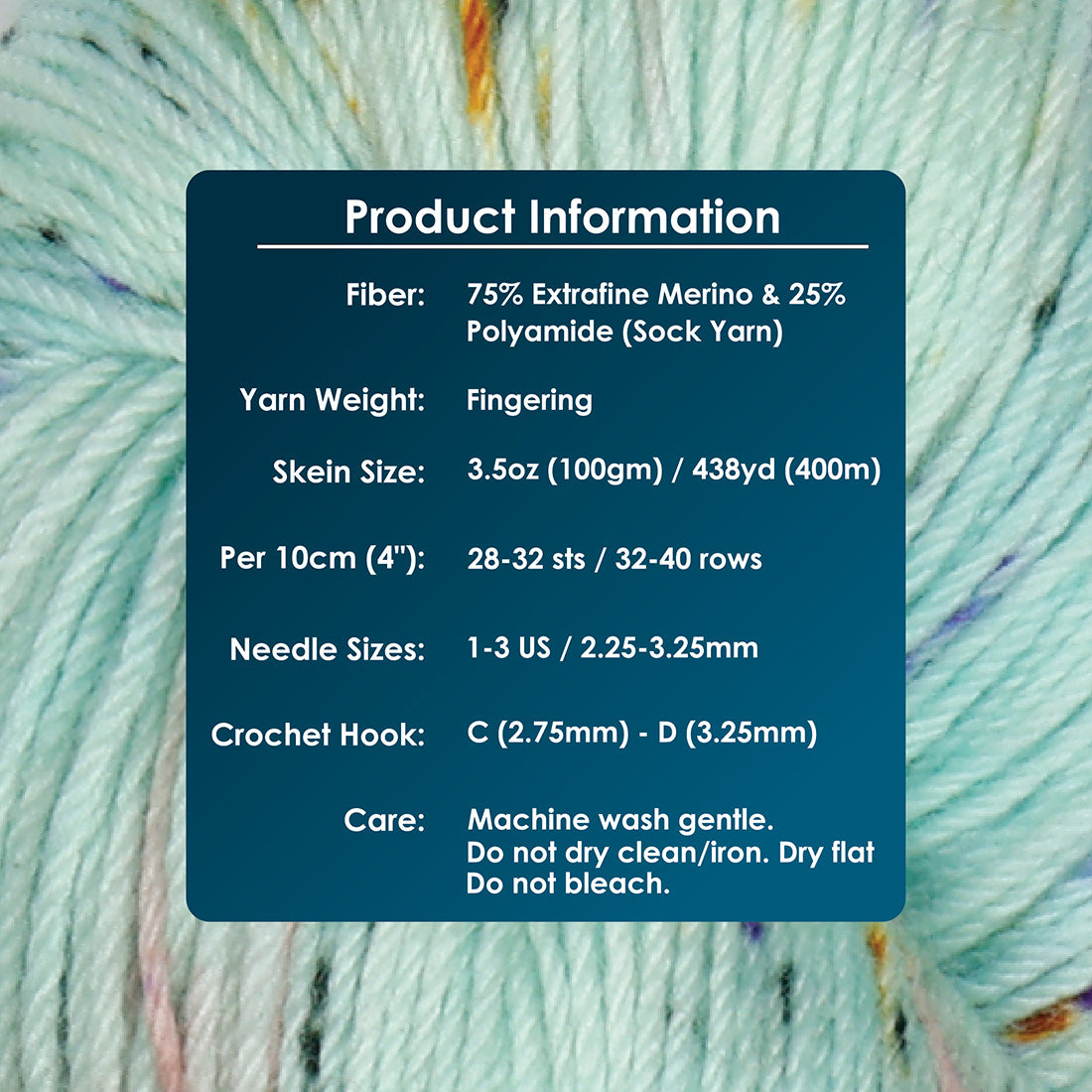 Skein of Symfonie Yarns Terra sock yarn in Bonnie Blooms