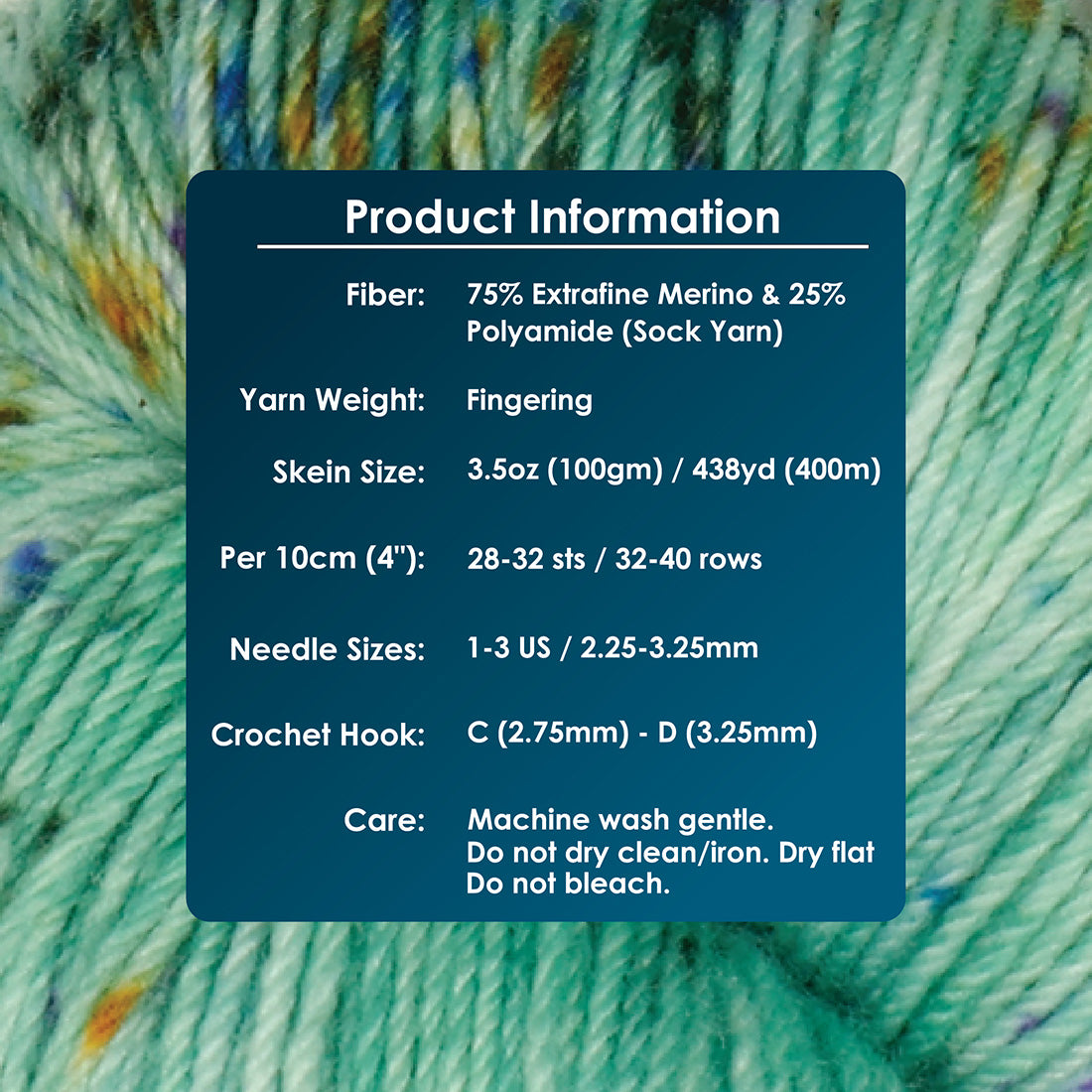 Skein of Symfonie Terra sock yarn in Mint Sky