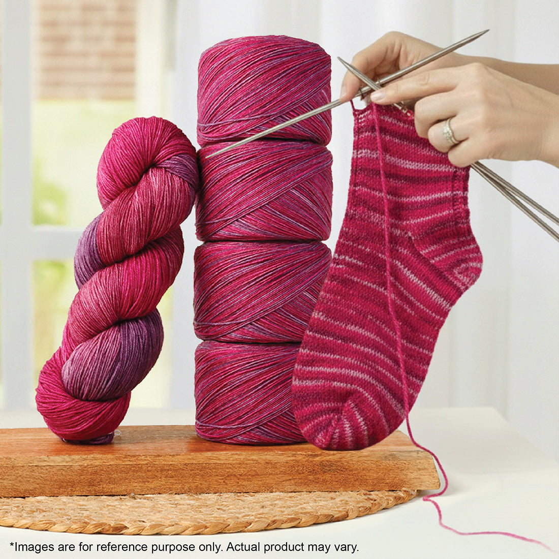 Skein of Symfonie Yarns Terra sock yarn in Autumn Rose