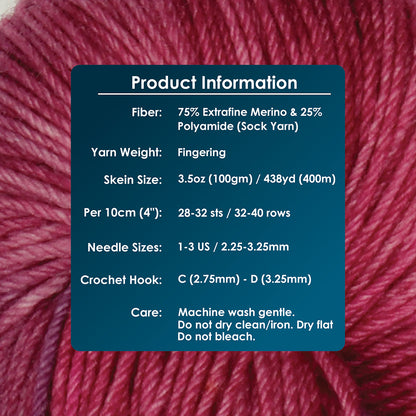 Skein of Symfonie Yarns Terra sock yarn in Autumn Rose