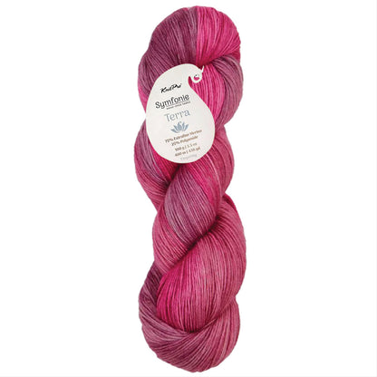 Skein of Symfonie Yarns Terra sock yarn in Autumn Rose