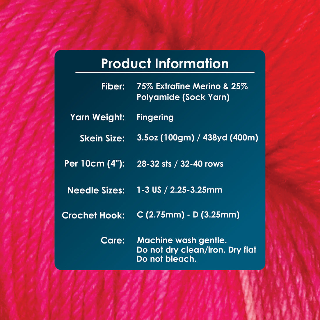 Skein of Symfonie Terra sock yarn in Rhubarb
